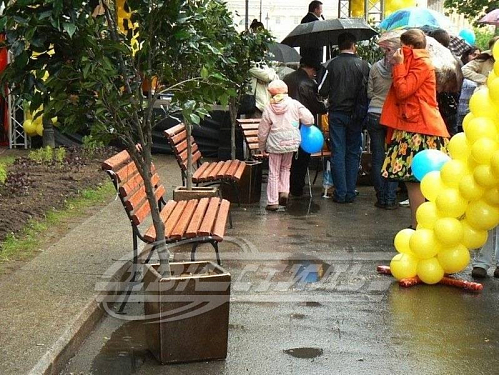 Скамейка стальная «Егант» без подлокотников.  �9